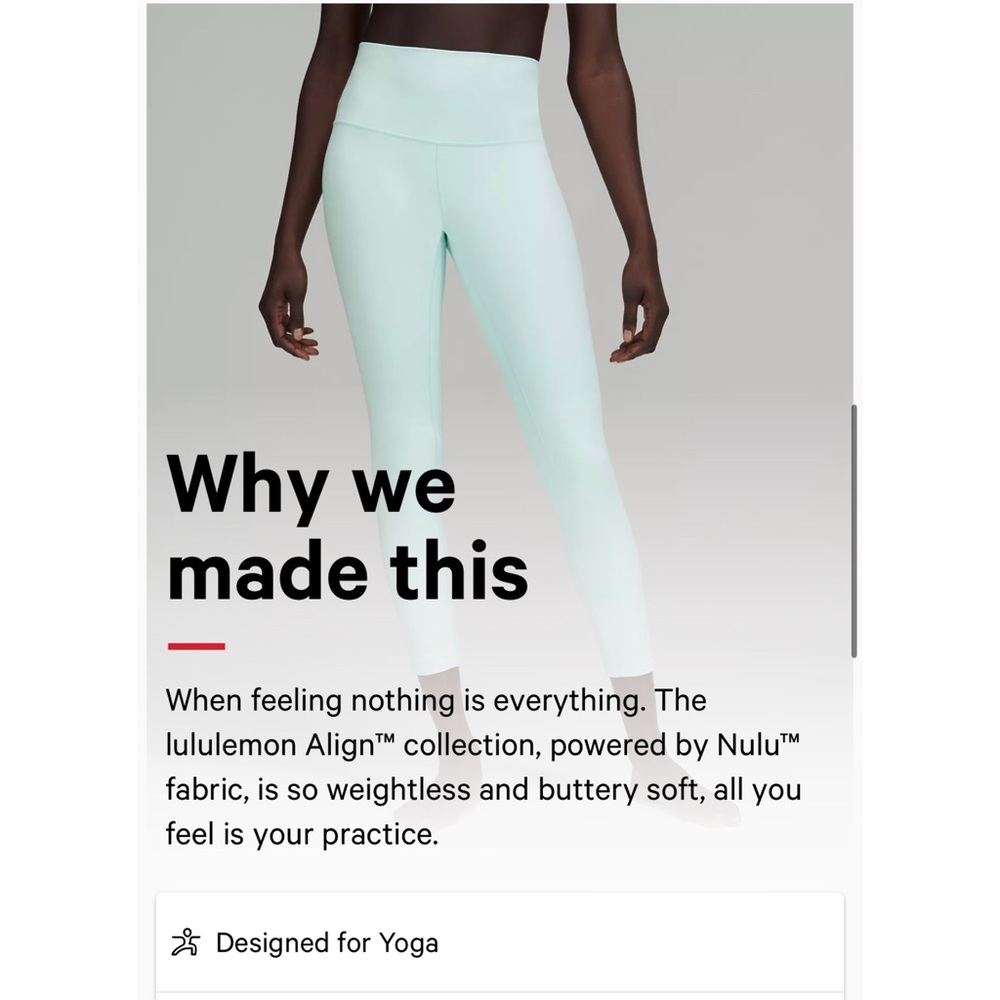 NWT Lululemon Align High Rise Leggings 25” - Deep Marina Size 6 - Picture 5 of 10